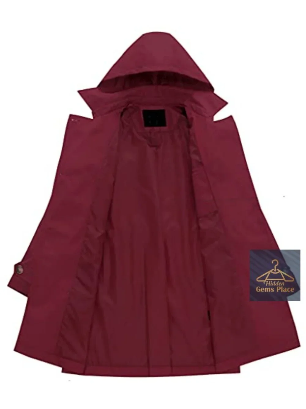 Women's Double Breasted Trench Coat Mid-Length Belted Overcoat with Detachable